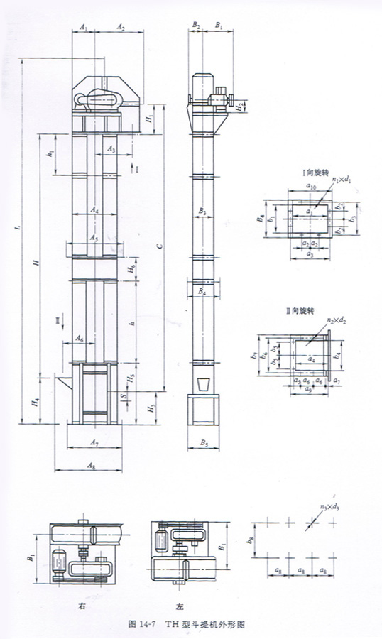 TH,TB型垂直斗式提升機(jī)選用與使用說(shuō)明書