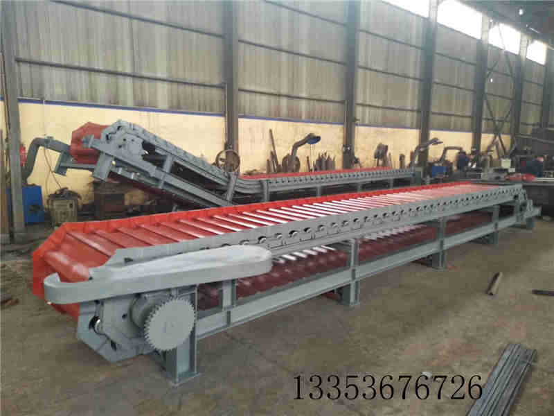 破碎后的礦石塊料鏈板式喂料機(jī)